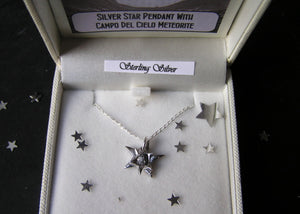 Silver Star Meteorite Pendant